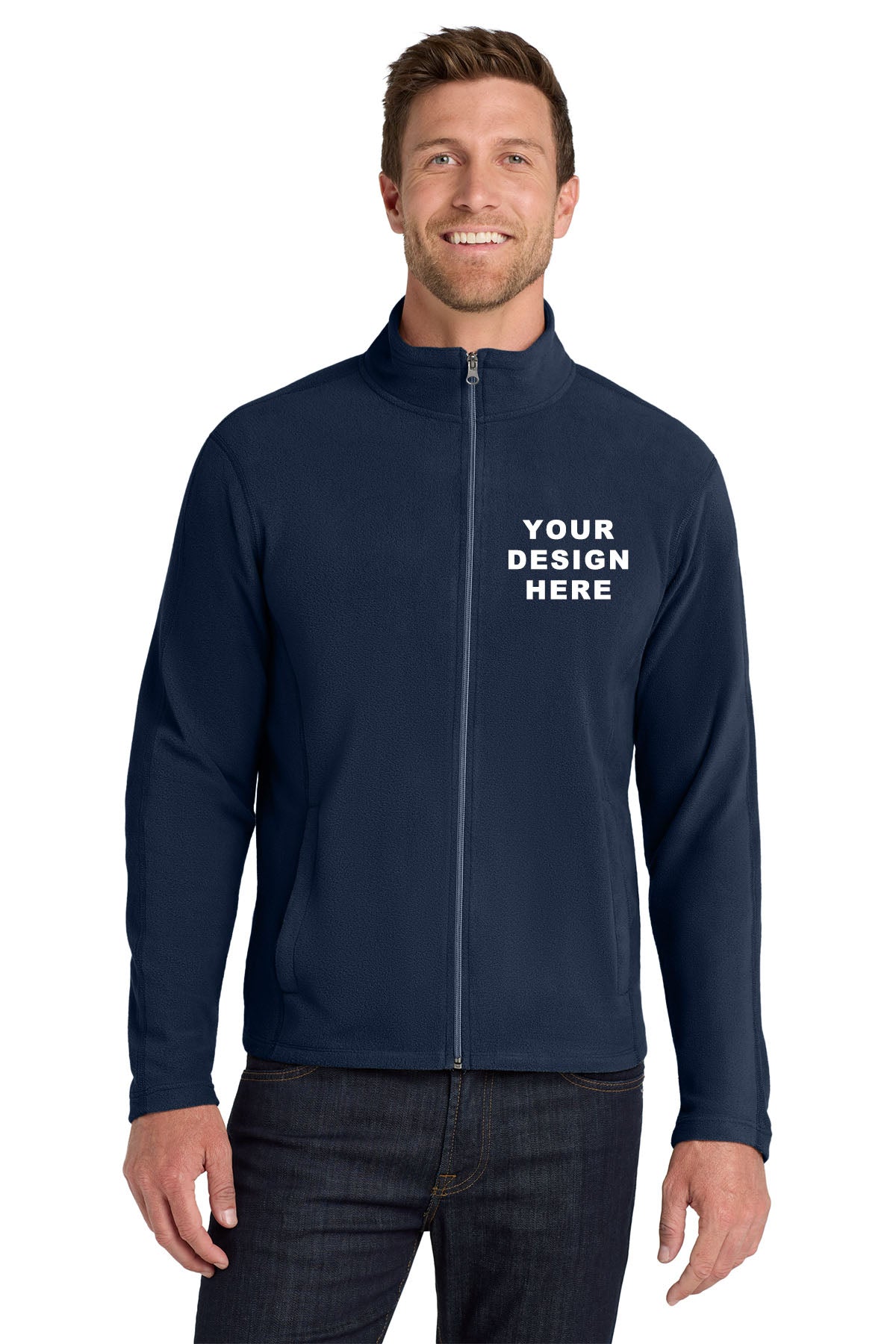 Custom Port Authority F223 Microfleece Jacket | Personalized Company Fleece