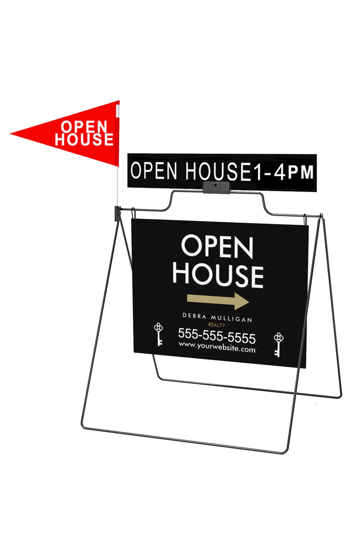 Custom Steel A-Frame Sign, Personalized Sidewalk Sign