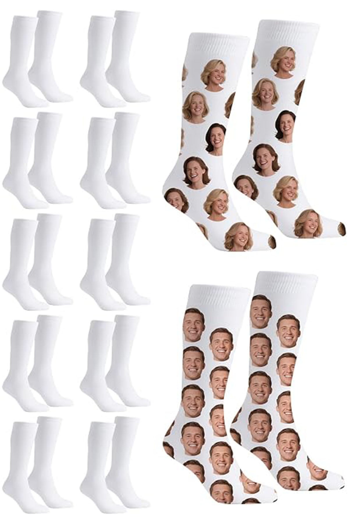 Custom Printed Crew Socks Personalized Socks