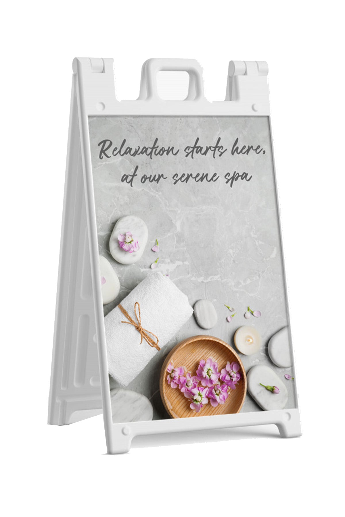 Custom Signicade A-Frame Sign, White Sidewalk Sign