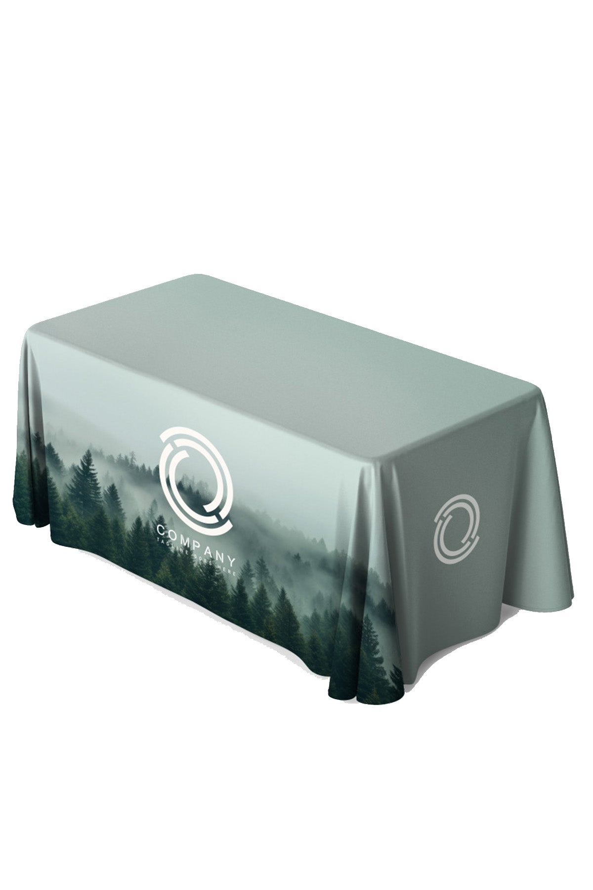 Custom 4ft Tension Fabric Table Cover, Stretch Table Cloth with Logo