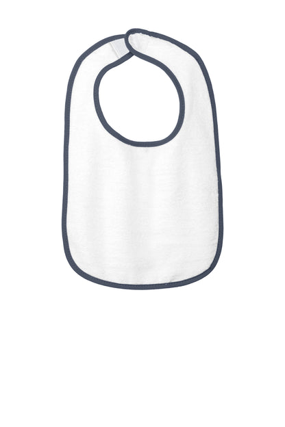 Rabbit Skins® RS1003 Infant Contrast Trim Terry Bib