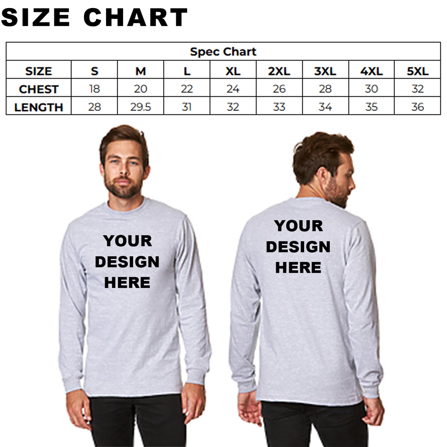 SMART BLANKS M1250 Unisex Heavyweight Long Sleeve T-Shirt