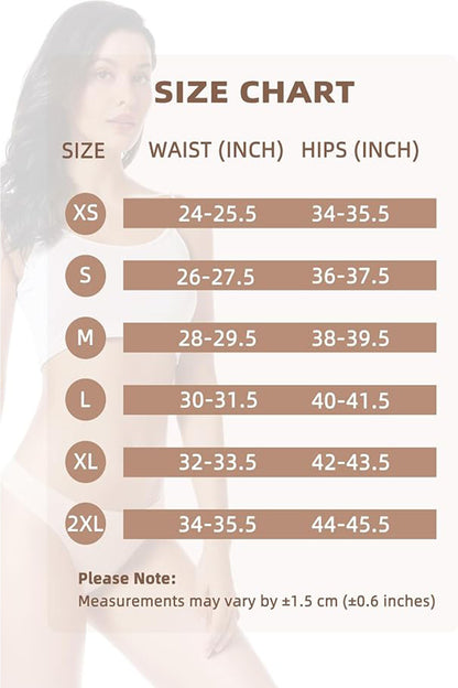 VOENXE Women's Seamless No-Show Thong Underwear
