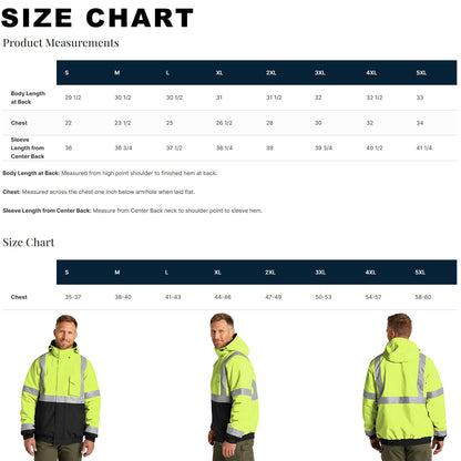 CornerStone® CSJ500 Unisex ANSI 107 Class 3 Waterproof Insulated Bomber Jacket