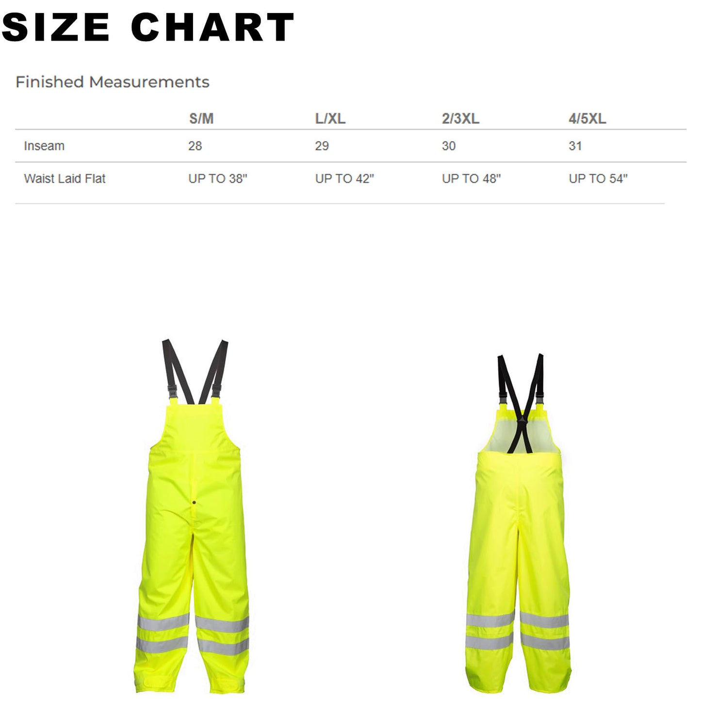 Kishigo® RWB102/RWB103 Unisex Storm Cover™ ANSI Class E Rain Bib