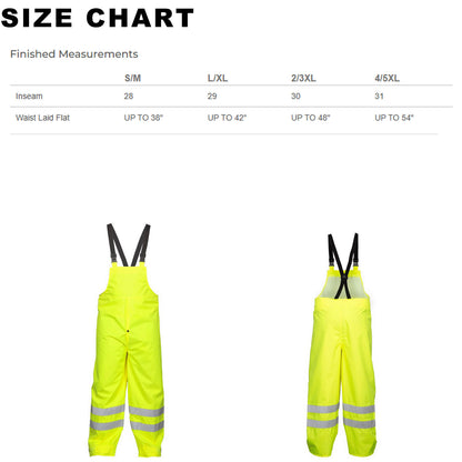 Kishigo® RWB102/RWB103 Unisex Storm Cover™ ANSI Class E Rain Bib