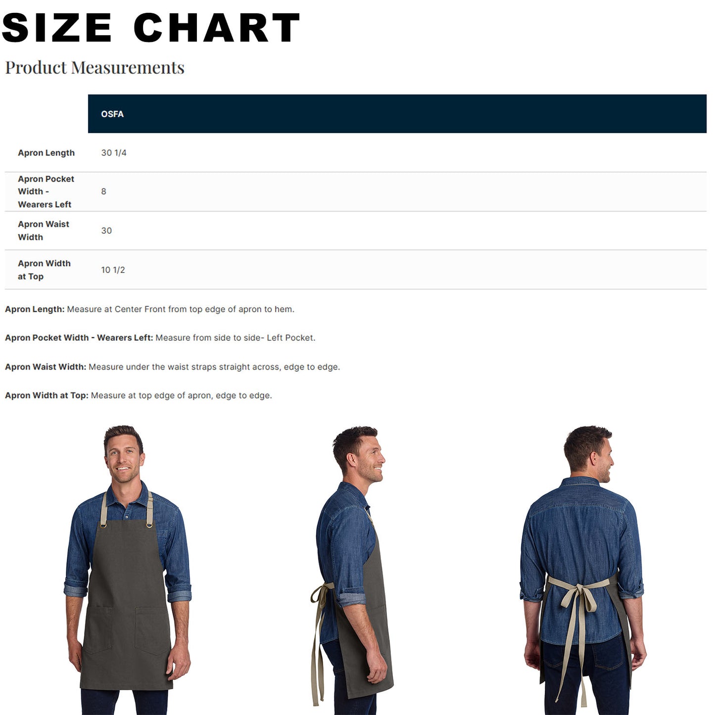 Port Authority® A815 Unisex Canvas Full-Length Two-Pocket Apron