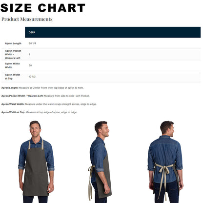 Port Authority® A815 Unisex Canvas Full-Length Two-Pocket Apron