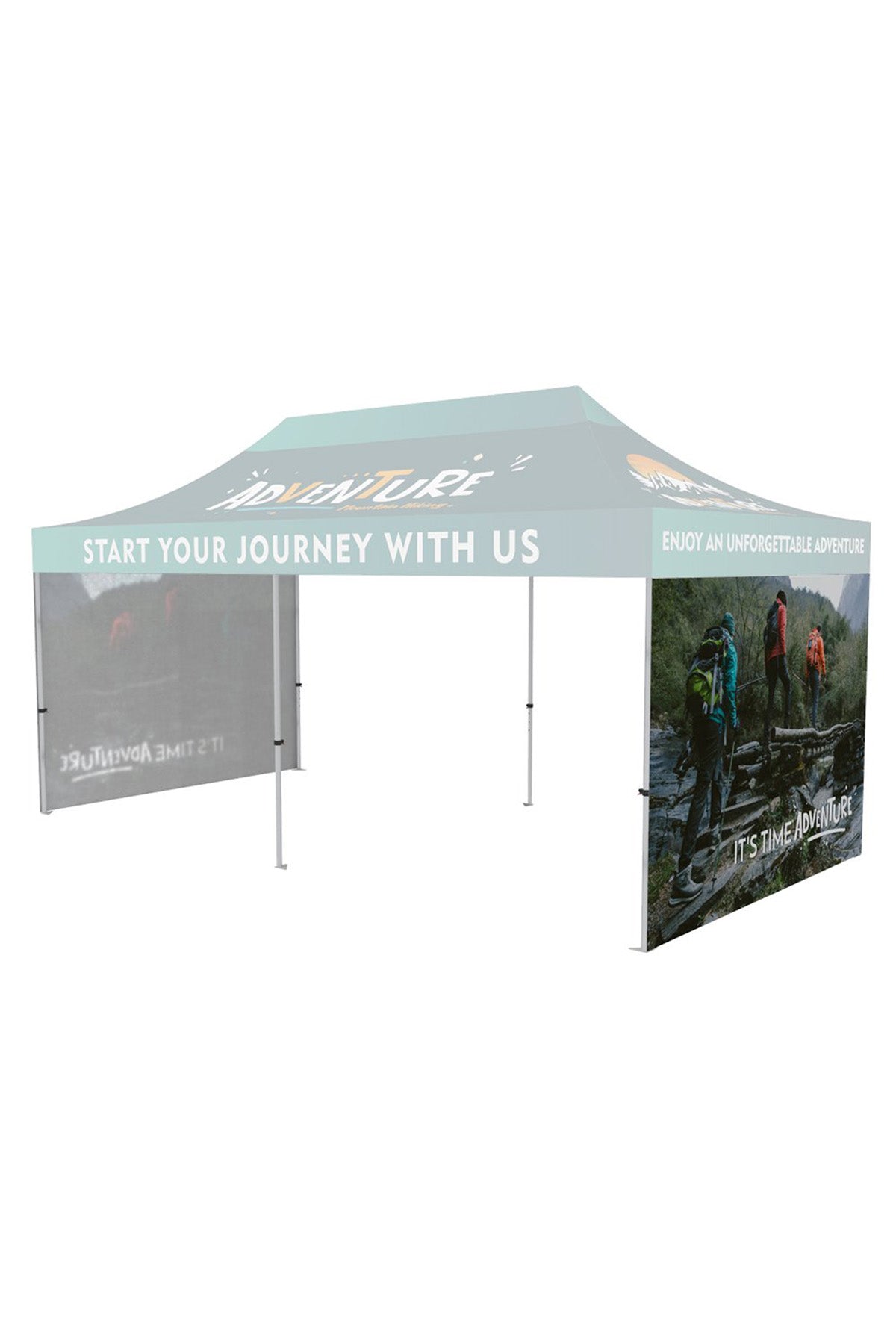 Custom 20ft Event Tent / Canopy, Full Wall (Short Side)