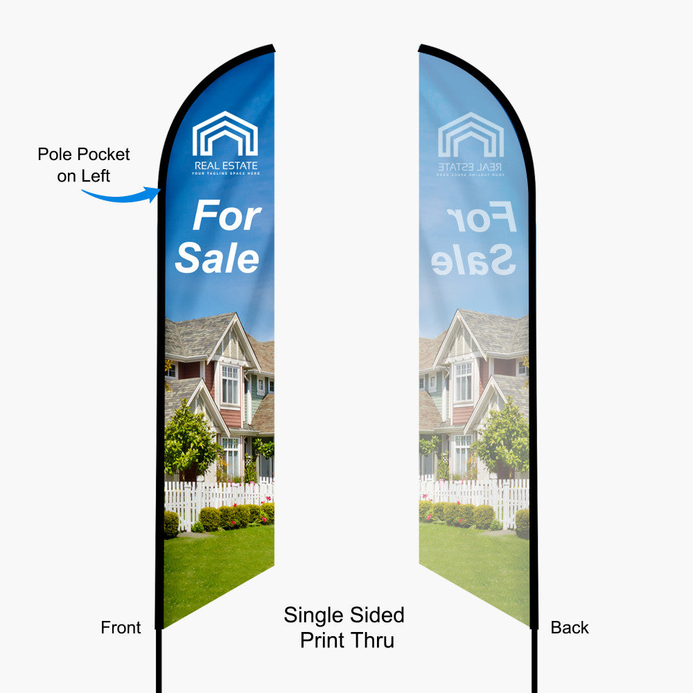 Custom Feather Angled Flag