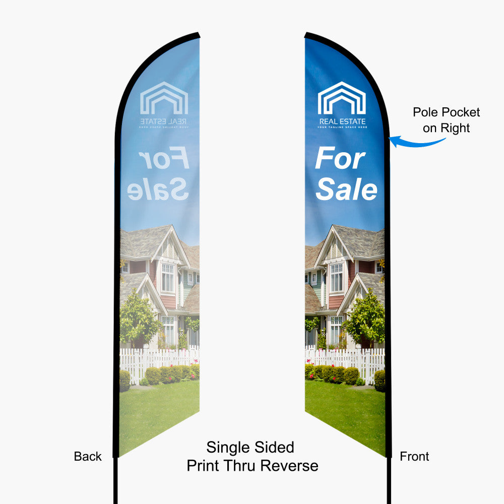 Custom Feather Angled Flag