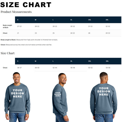 Comfort Colors 1566 Unisex Garment-Dyed Crewneck Sweatshirt