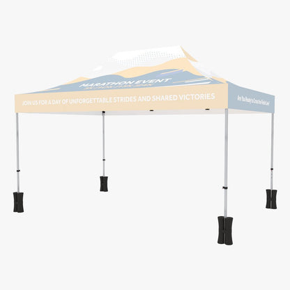 Custom 15ft Event Tent / Canopy,  Printed Pop Up Tent with Logo (10ft x 15ft)
