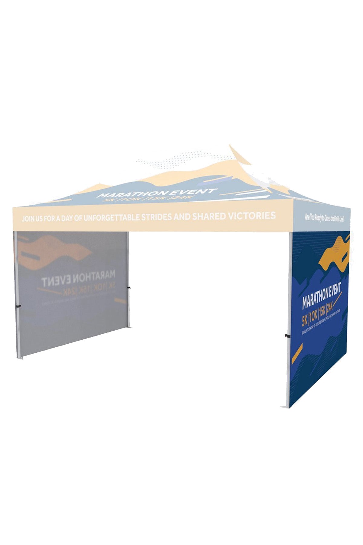 Custom 15ft Event Tent / Canopy, Full Wall (Short Side)