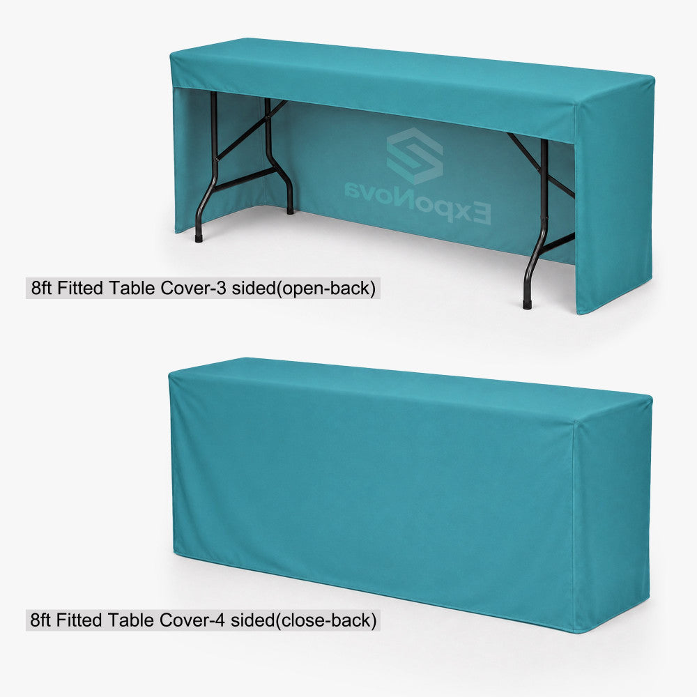 Custom 8ft Fitted Table Cover, Printed Table Cloth With Logo