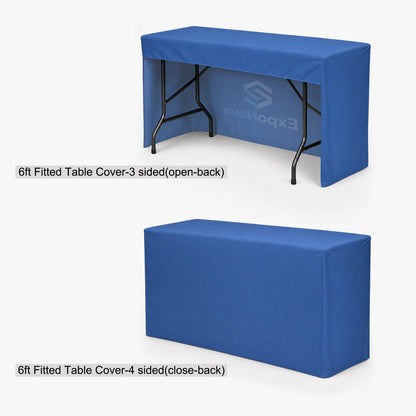 Custom 6ft Fitted Table Cover, Printed Table Cloth With Logo