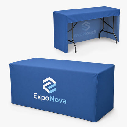 Custom 6ft Fitted Table Cover, Printed Table Cloth With Logo
